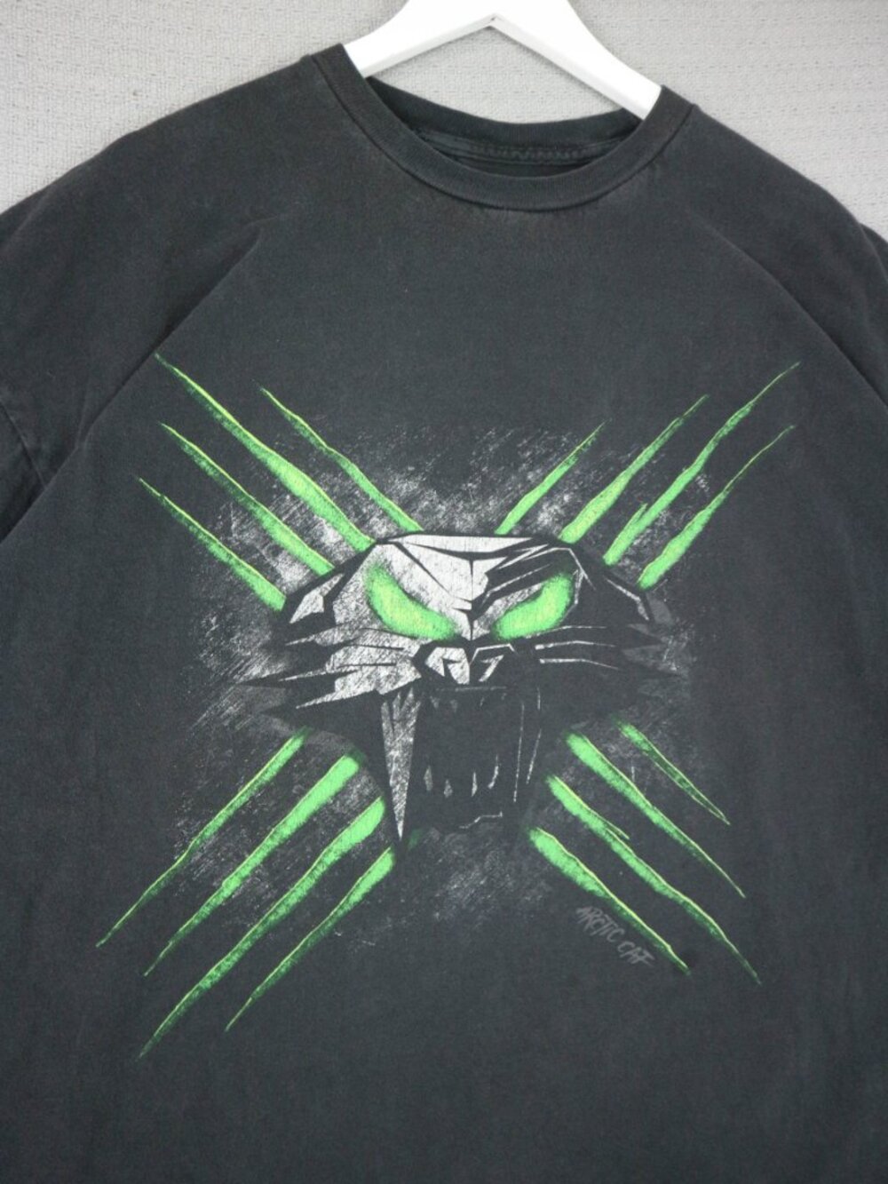Team Arctic Cat By Arctic Wear Mens Black T-Shirt Size XXL 2XL Faded Vintage - Picture 3 of 9